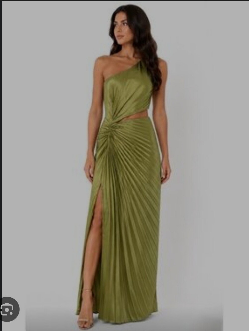 BRAND NEW: Iconic Green One-Shoulder Ruched Dress